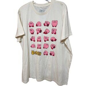 Mens 2XL (50-52) Nintendo KIRBY T-Shirt NWT Licensed & Official Beige Color
